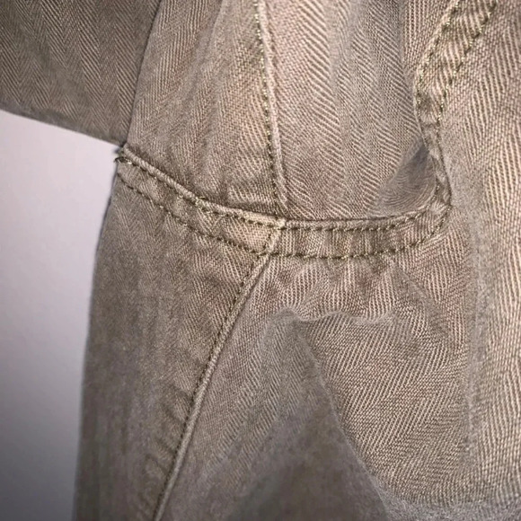 Free People Green High Rise Wide  Leg Cropped Jeans 4 - Picture 9 of 13